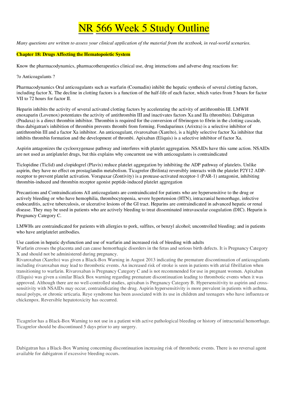 Preview image for NR 566 Week 5 Study Outline_2020 | NR566 Week 5 Study Outline_LATEST